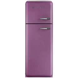 Smeg FAB30LF Fridge Freezer, A++ Energy Rating, Left-Hand Hinge, 60cm Wide Pink